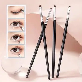 4Pcs Eye Smudge Brush, Fine Soft Makeup Tool, Eyeshadow Brush Set Eyeliner Brush For Blending Eyeshadow Eyeliner, Ideal 1