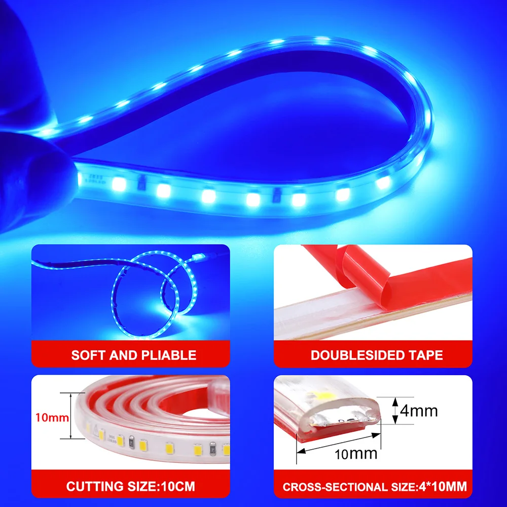 High Brightness Waterproof LED Strip Light – 9 Color Options