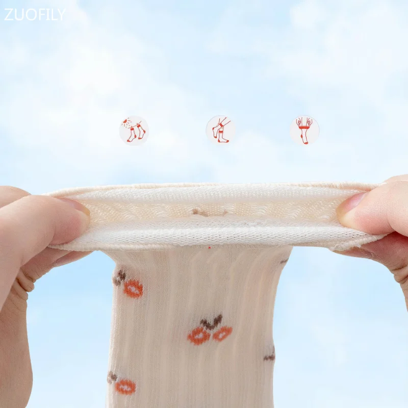 Spring Baby Ruffle Girls Socks Knee High Long Sock Kid Soft Cotton Toddler Print Socks Children Princess Autumn 0-5Yrs cotton socks kids socks baby socks girls socks