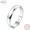 Fansilver S925 Sterling Silver Rings for Women Men 18K White Gold Plated Tarnish Resistant Tarnish Stackable Rings Wholesale 1