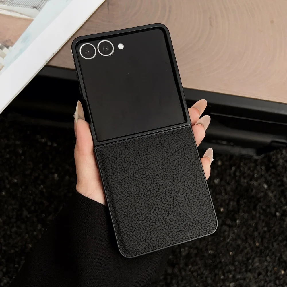 Luxurious Lychee Pattern Leather Phone Case - Shockproof Soft Cover