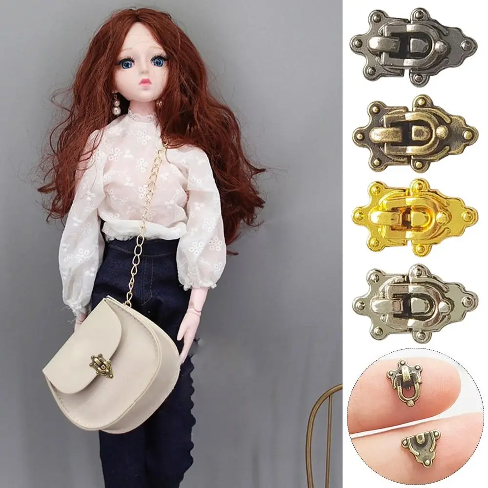 5pcs High Quality Mini Metal Crafts Lock 4 Colors DIY Manual Luggage Trunk Lock Doll Accessories