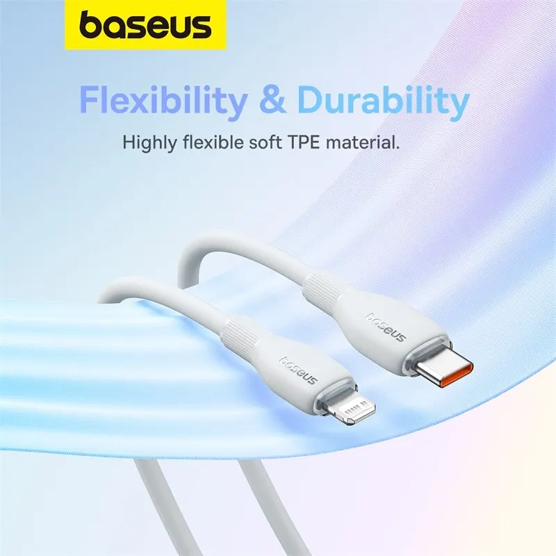Baseus TPE 20W USB C Cable For IPhone 14 13 12 11 Pro Max XS Fast Charging Cable Type C To Lighting Date Wire For iPad Macbook Best Sellers In Phones Accessories