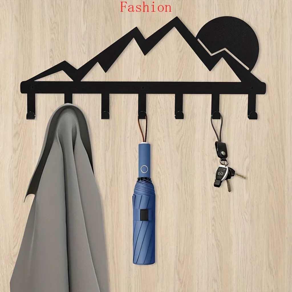 

Multi-Purpose Mountain Sunrise Coat Hooks Organizing Keys Clothes Towels Use Multi-functional Hangers Towel Rack Coat Holder wal