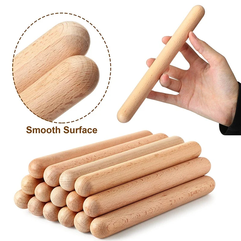 Description Picture 5 of item20Pieces 8 Inch Kids Rhythm Sticks Music Lummi Sticks Classical Wood Claves Musical Percussion Instrument Musical Sticks