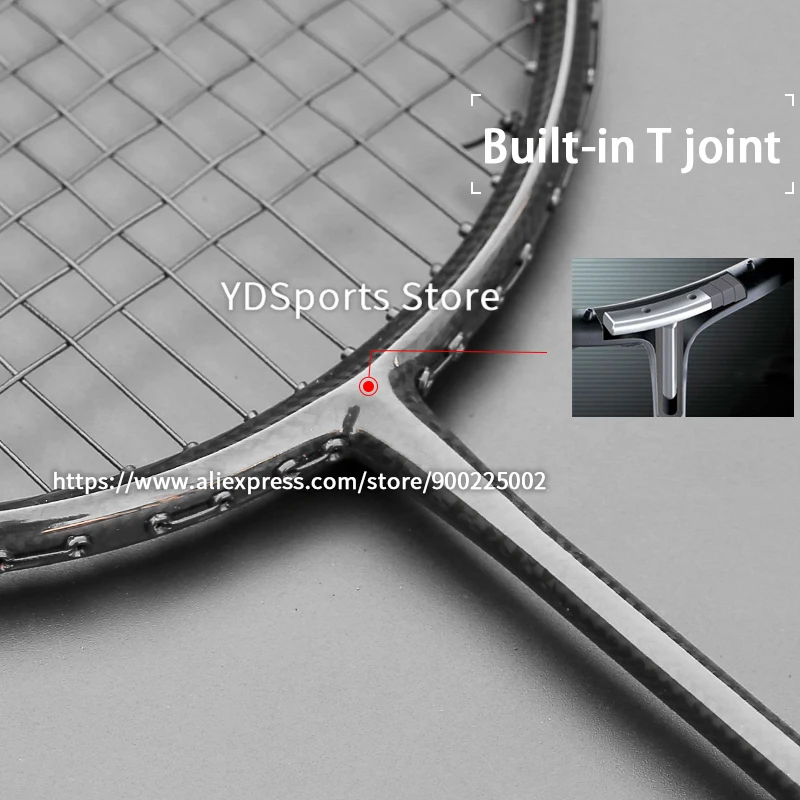Woven T700 Carbon Fiber Badminton Rackets Strung High Tension 22-30LBS 4U 80-84G Professional Racquet With String Bags
