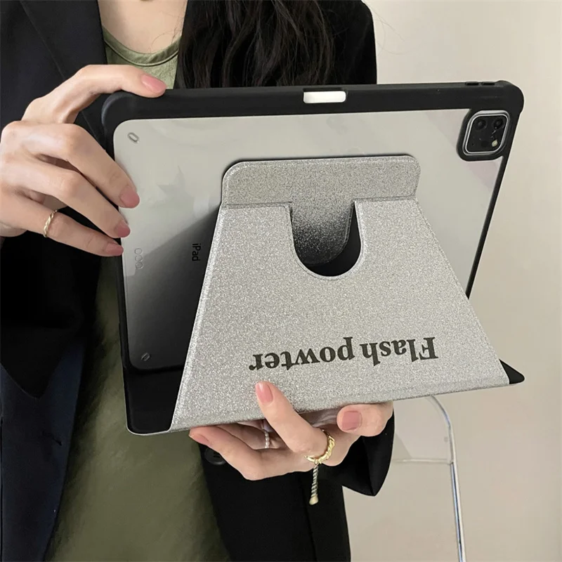 インシルバーグリッターケースipadの10世代air 5/4 10.9 12.9