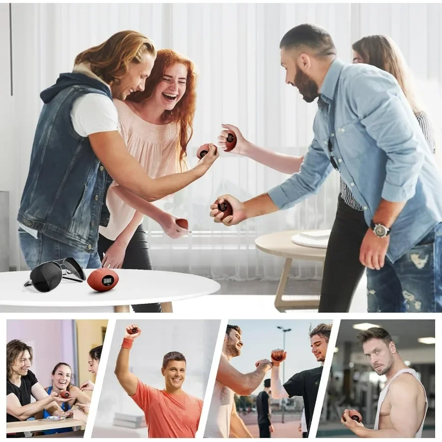 Hand Grip Strengthener, Rechargeable Digital Grip Strength Trainer up 220.4 Lbs(100kg) Hand Grip Exerciser Equipment for Strengt