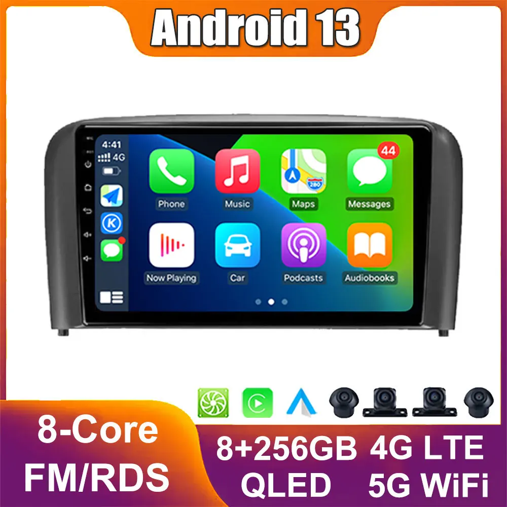 

Android 13 Octa CORE for Volvo S80 1998 - 2006 Carplay Car Auto Radio Vedio Stereo Multimedia Player GPS Navigation 4G LTE WIFI