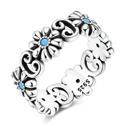 Elegant 925 Silver Zircon Bow Ring - Shimmering Fine Jewelry Gift - 8 (PEACOCK BLUE)