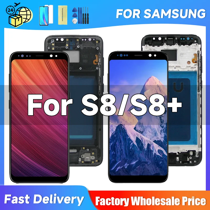 Samsung Galaxy S8 Plus протестировано 100% идеальный TFT ЖК-дисплей с емкостным экраном, высокое разрешение, защита от царапин