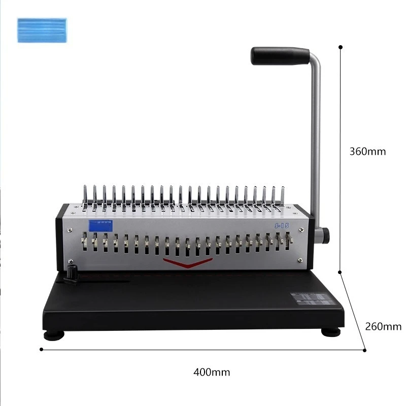 S15 책 파일 아카이브 10 홀 클램프 스트립 고무 링 바인딩 기계 계약 A3A4 바우처 사무실 바인딩 기계