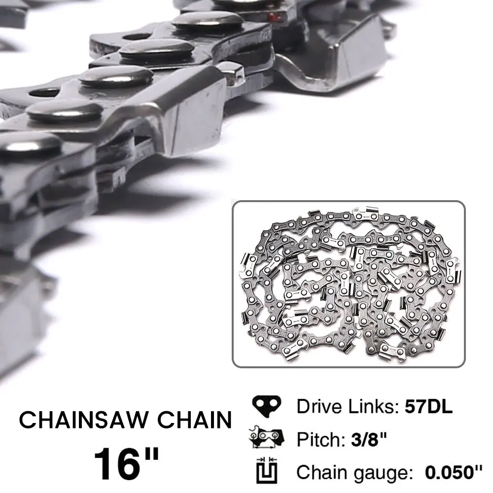 16In Chainsaw Chain 57 Drive Links 3/8" LP Mini Guide Saw Replacement Portable 0.050" Gauge chainsaw chain