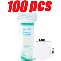 Ultra - Soft Breathable Cotton Makeup Remover Pads - Double - Sided for Gentle Daily Facial Cleansing (100pcs -1 pack)