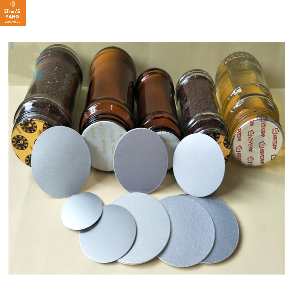 PE PET Plastic Bottles lid Aluminum Foil Cap Seal Liner 45mm/69mm/89mm Container Top Cap Induction Sealing Food Packaging Lid 5