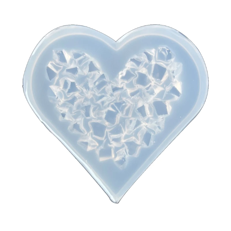 Diamond Love Epoxy Resin Mold Crystal Stone Ornaments Silicone Mould DIY Crafts Soap Jewelry Home Decoration Casting Tool 1 pieces diamond ball stone starfish shell shaped jewelry tool jewelry mold uv epoxy resin silicone molds for making jewelry