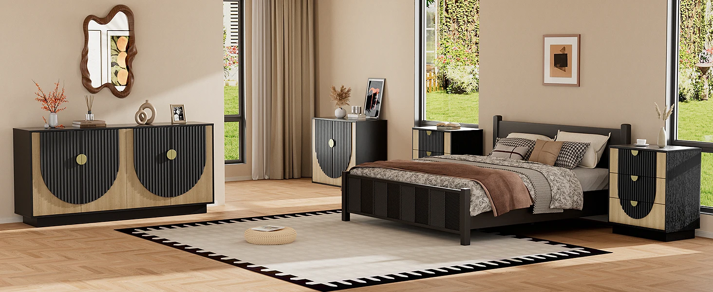 3 Drawer Nightstand with Charging Station