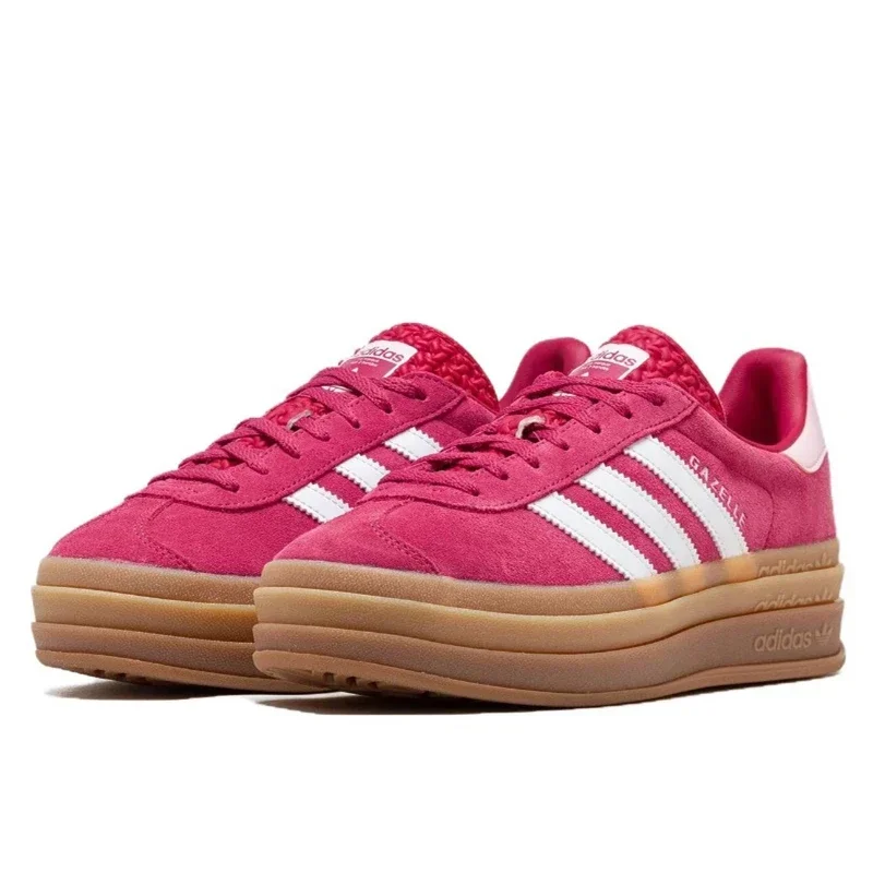 Adidas Originals Gazelle Bold Women's Retro Fashionable Casual Suede Leather Thick Soled Sports Shoes women running shoes women basketball shoes