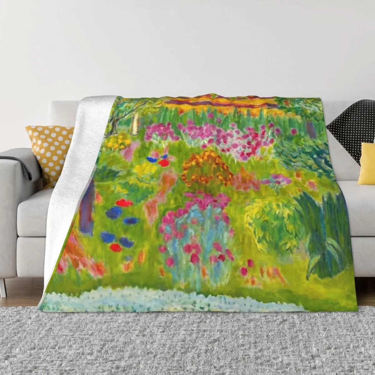 

Pierre Bonnard Garden, 1935 Throw Blanket Nap Luxury Throw warm winter Blankets