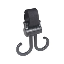 Versatile 360° Rotating Double Hook Stroller Hanger with Adjustable Fastener (A2)