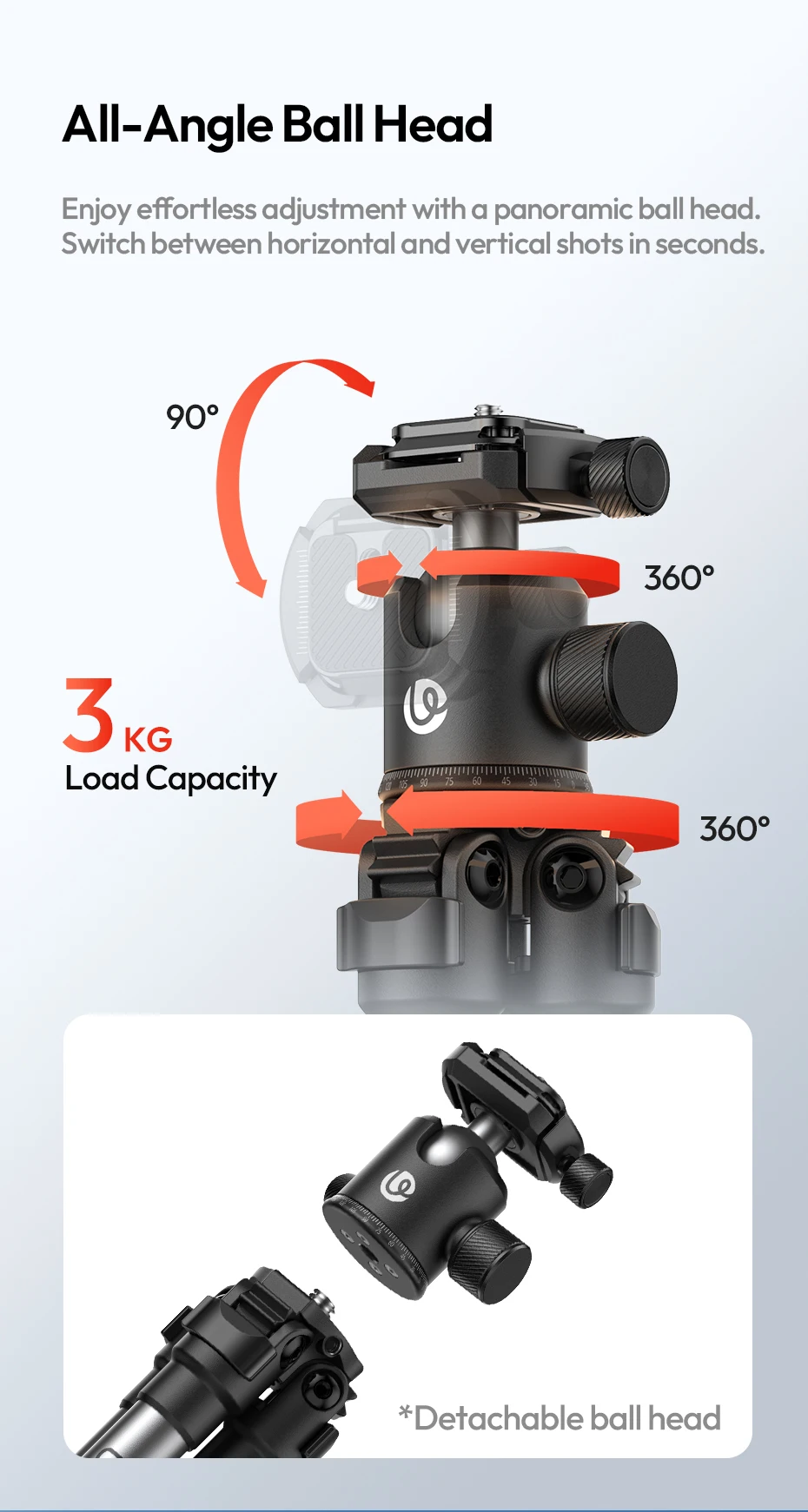 Travel Tripod Portable Adjustable Tripod 14CM-44CM for Smartphone Camera for UKA