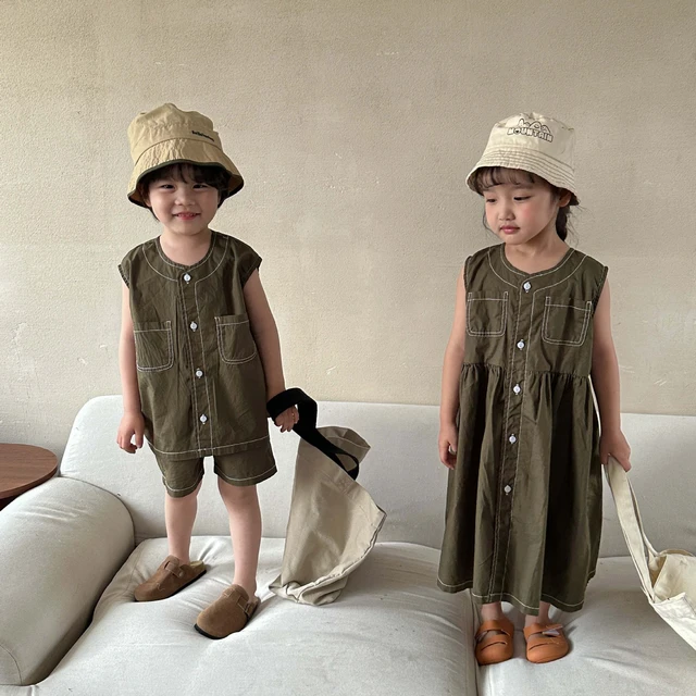 Coordinated Sister and Brother Clothes for Twins Summer Kids Boys