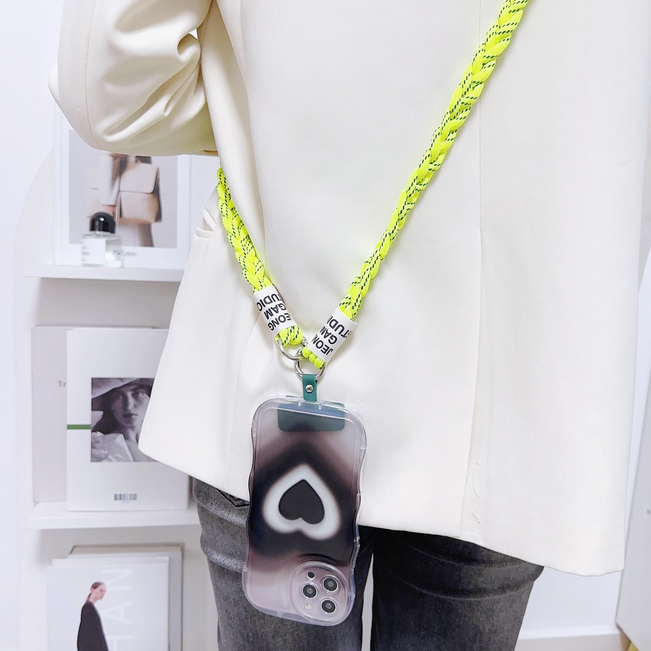 새로운 손으로 짠 대담한 트위스트 모바일 일반 교수형 로프 로프 어깨 벨트 로프 목 로프 로프에 대한 안전