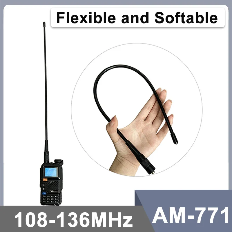 Enhanced Air Band Antenna 108-136MHz - 39CM to 47CM Adjustable Length