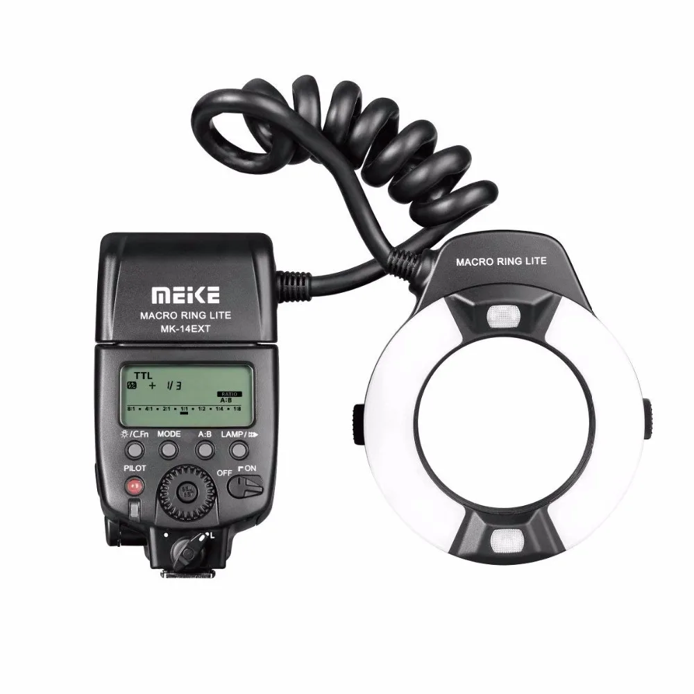 MEIKE MK-14EXT Ring Flash E-TTL Macro LED Ring Speedlite for Canon 550D/ 760D/