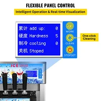 VEVOR Le congélateur à crème glacée le plus vendu, machine à yaourt trois saveurs, écran LCD 18L/H, nouvelle machine à crème glacée molle 5