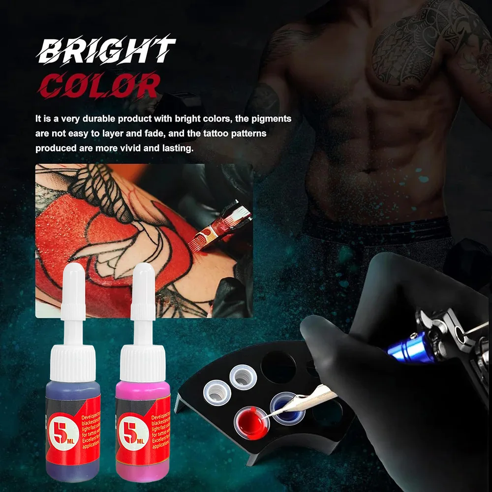 MICEYA 8PCS Colors Professional Tattoo Inks Painting Pigment Semi-Permanent Tattoo Paints Supplies Body Beauty Makeup Tools