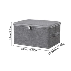 Stackable Secure Storage Box with Lock and Handle - Washable Organizing Bin (M)