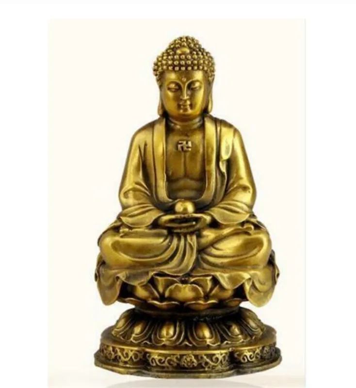 

Copper Statue Chinese Tibet Buddhism Fane Bronze Carving Sakyamuni Shakyamuni Tathagata Buddha Statue