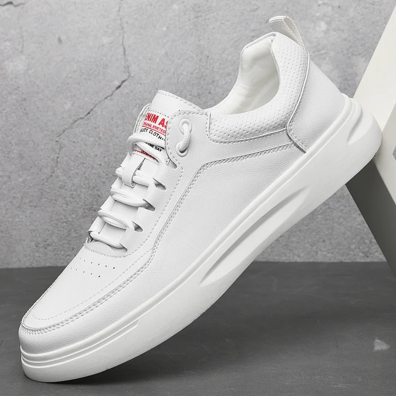 

Shoes Men oxfords lace up fashion Leisure Casual gene Leather white Shoes breathable Soft Men Flats Casual Shoes Men Footwear