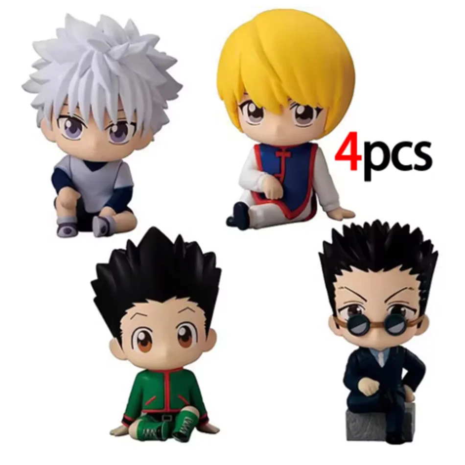 Anime Figure Collection: Killua Zoldyck, Kurapika, Hisoka, and Feitan Miniature Figures