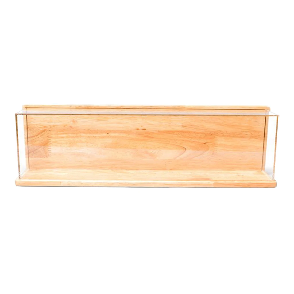 Gazechimp Clear Acrylic ShowcaseWood Back Base Figures Model Toy Display
