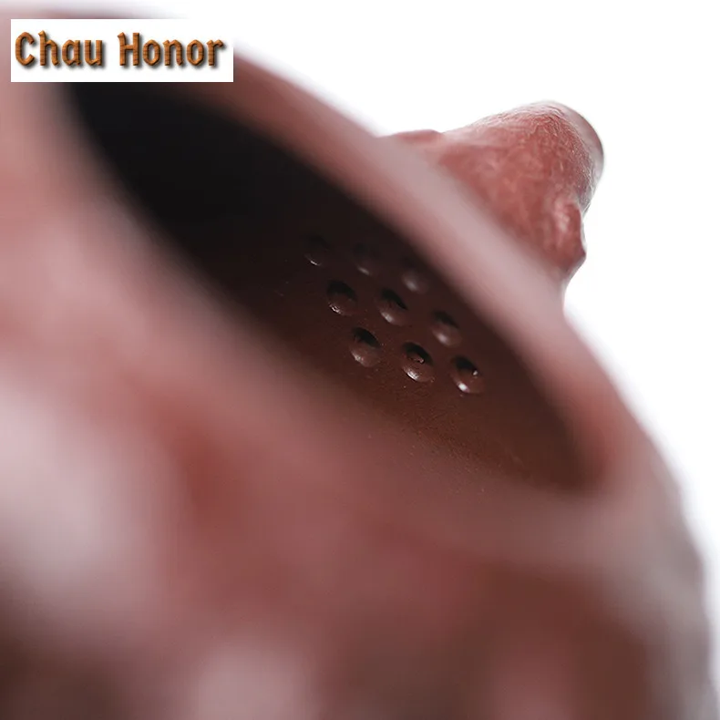 340ml Creative Yixing Purple Clay Teapots Handmade Hidden Dragon Gong Chun Pot Raw Ore Mud Tea Maker Kettle Zisha Tea Set Gift