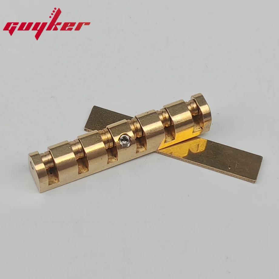 Capotasto Chitarra In Ottone Nichelato 42mm - Altezza Regolabile - Dorato Per LP SG TL - Foto 2