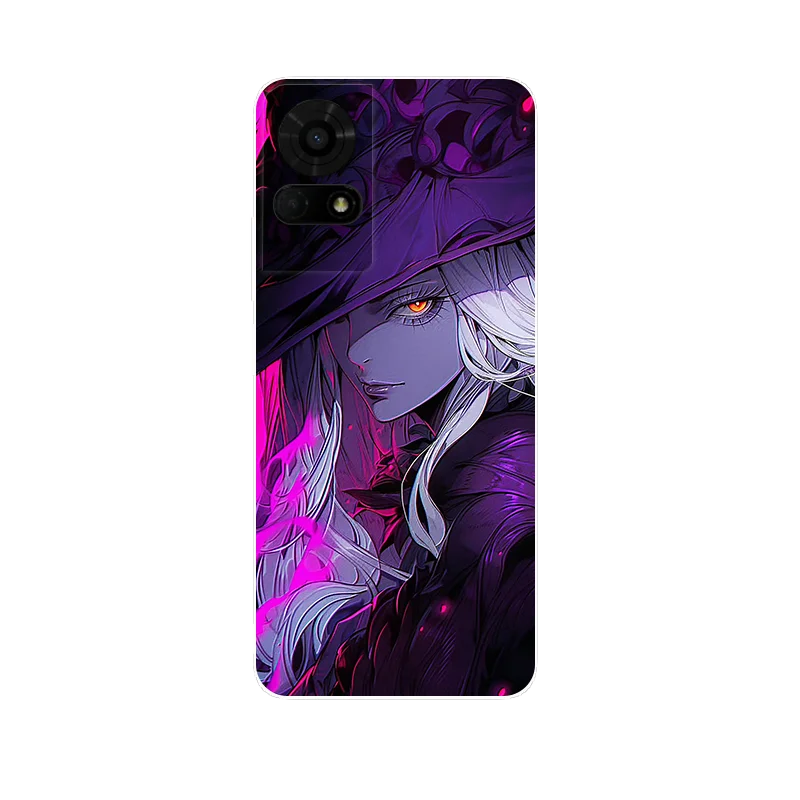 Floral Wolf Soft Silicone Shockproof Phone Cover Case