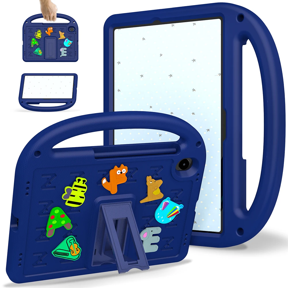 Cartoon Shockproof Stand Cover for Kids Tablet - EVA+PC Material
