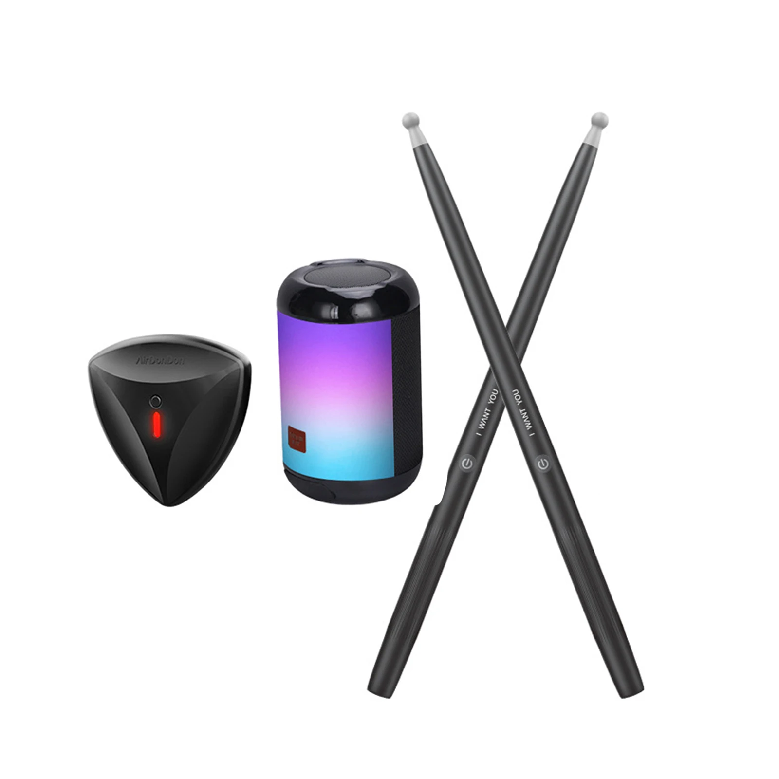 Portable Somatosensory Drum Air Electronic Drum Simulation Drums Virtual Set Kit for Beginners Kids Adults Practice