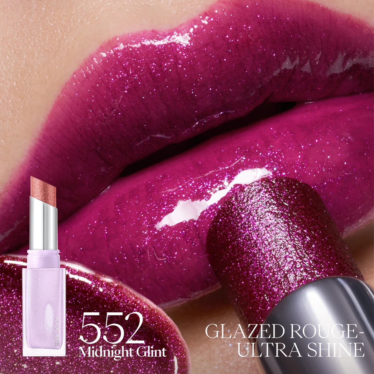 Glazed Rouge 2.0 Ultra Shine ארוך החזקה ומרטיב בהיר וקריסטל עם אפקט 3D להבהרת העור