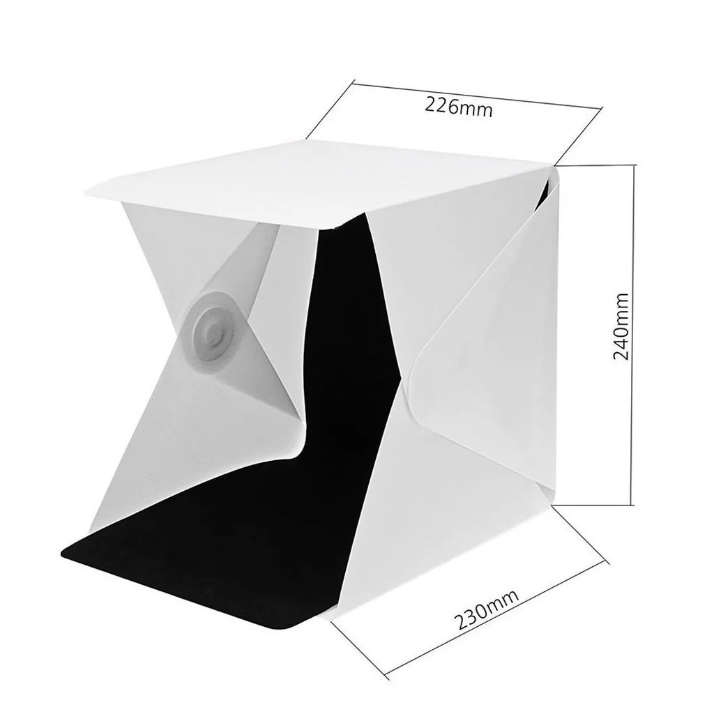 New 20cm mini 2 LED panels folding portable 1100LM light Photo lighting studio shooting tent box kit with 6 colors backdrops