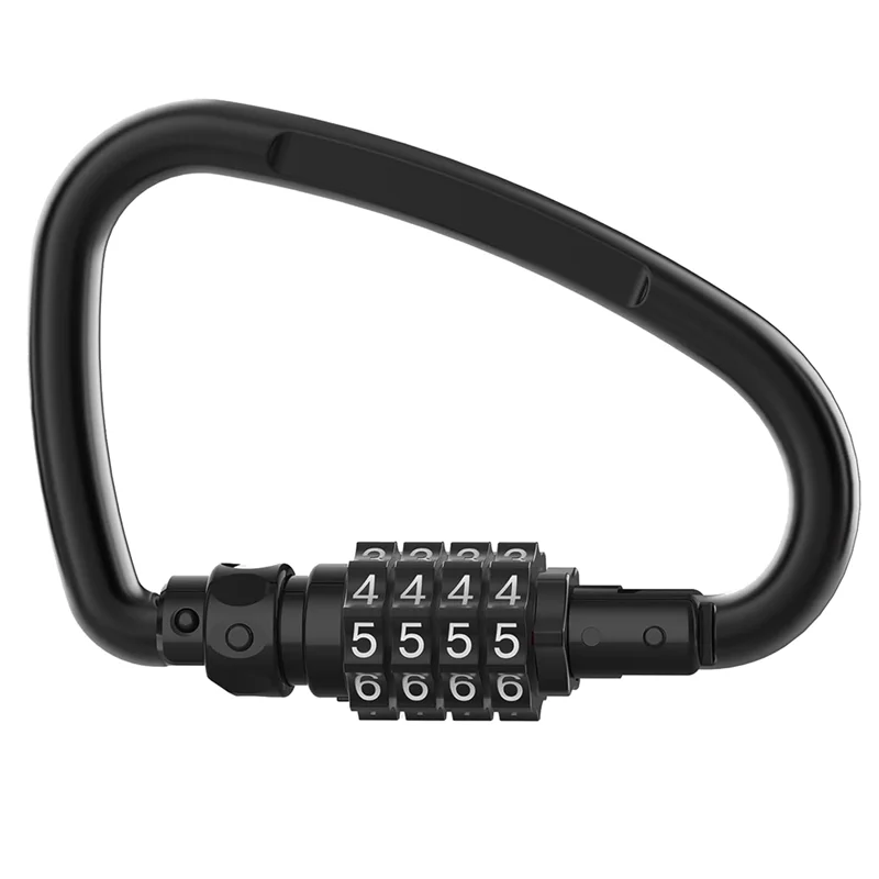 Combination Locks 4-Digit Heavy Duty Carabiner Clips D-Shaped Code Lock for Looped Bike Security Cable Lock combination lock