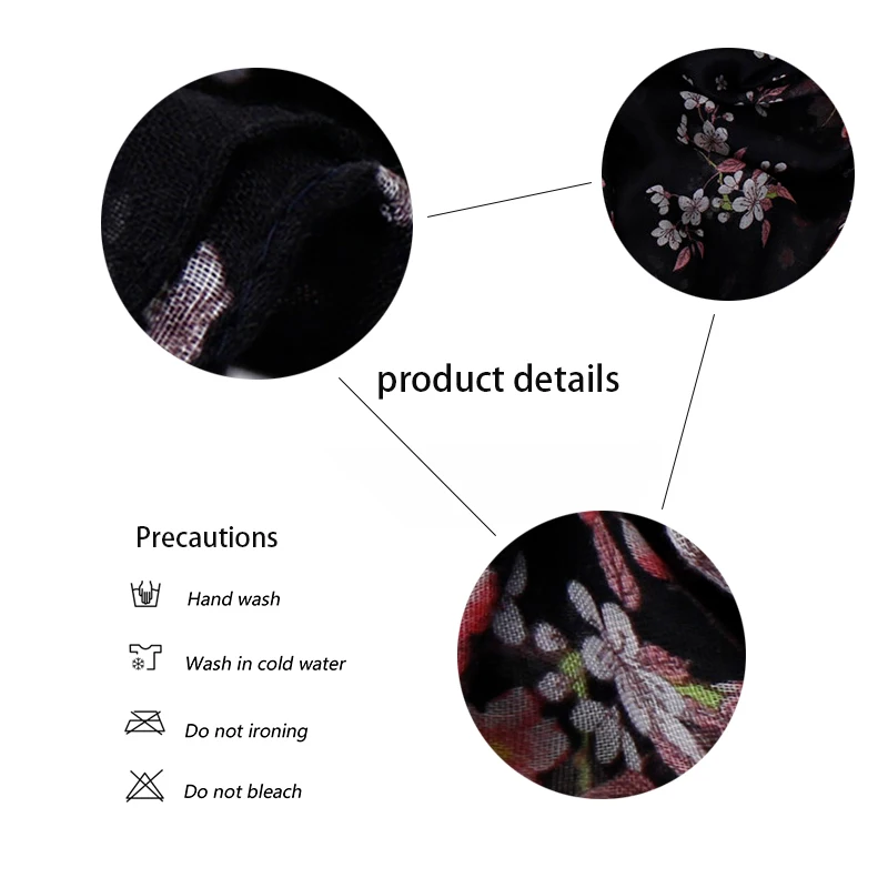 Рисунок 4 - Женская длинная шаль с цветочным принтом