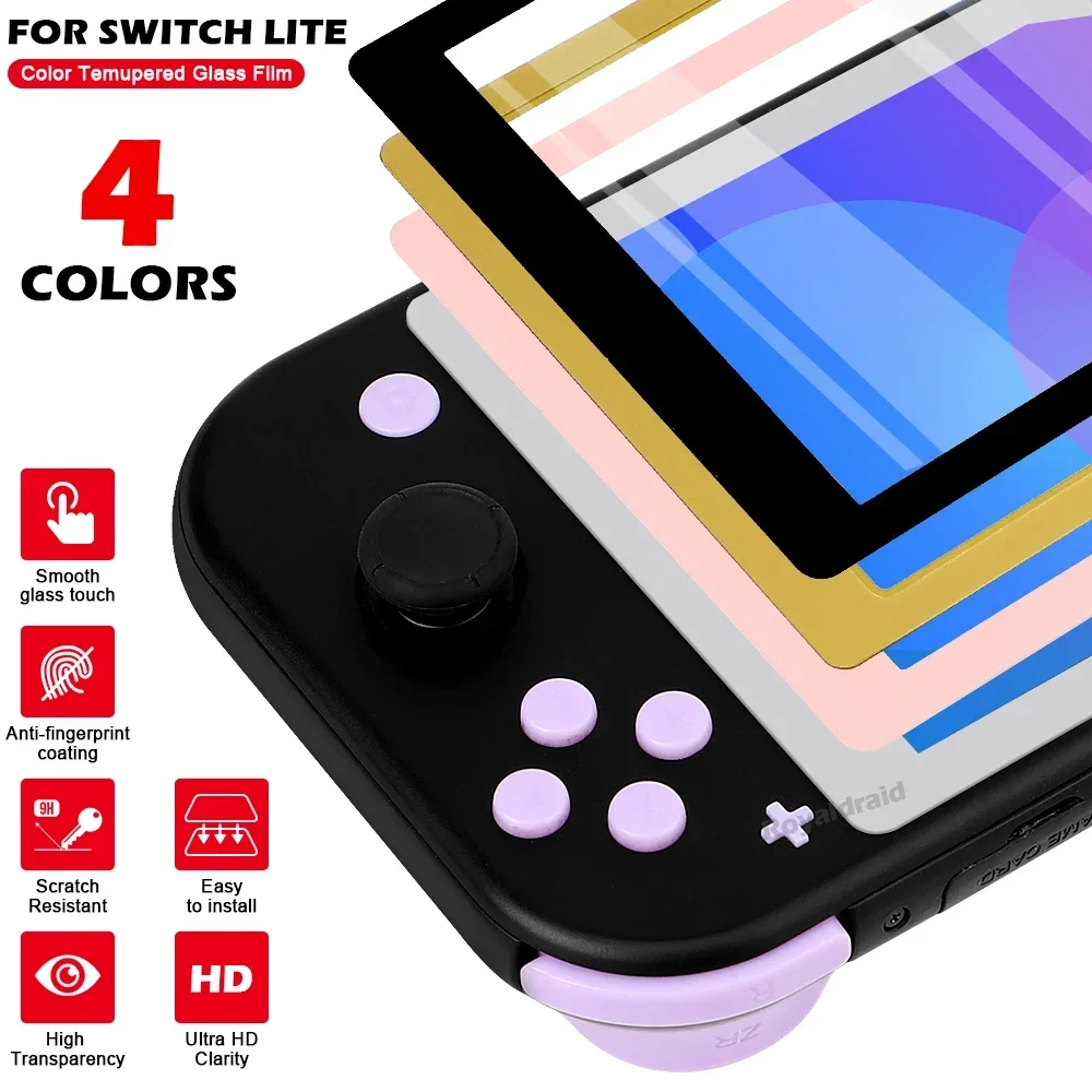 Vibrant Screen Protector for Switch Lite - Premium Transparent HD Clear Tempered Glass, Anti-Scratch