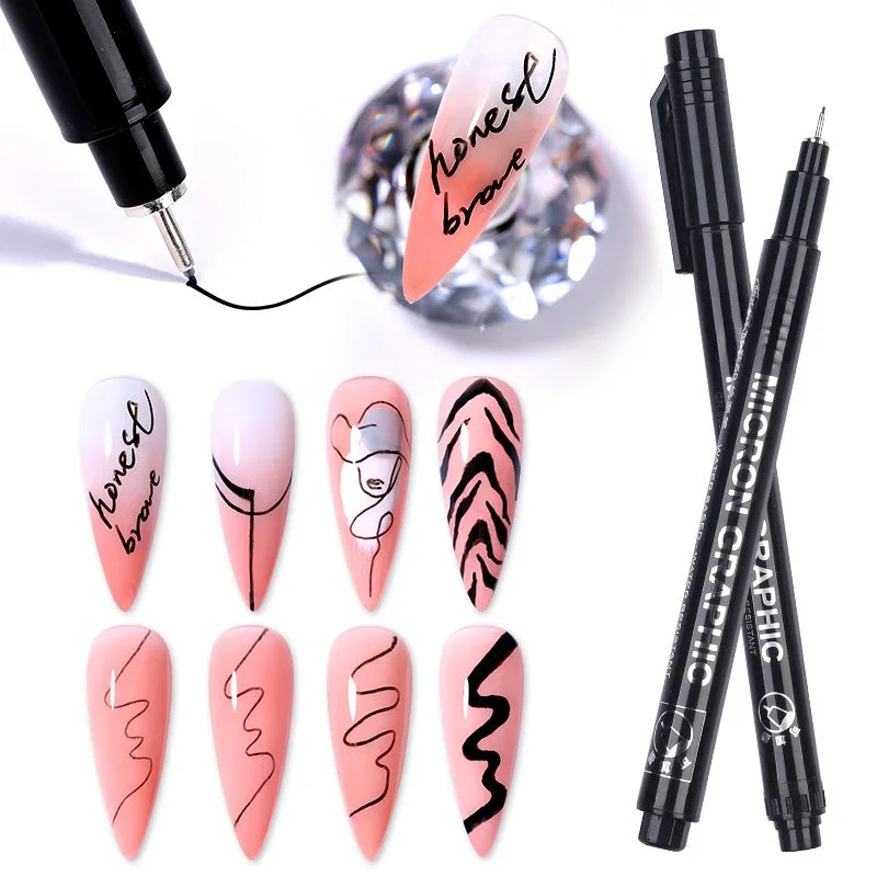 1pcs Nail Art Graffiti Pen UV Gel Polish Design Dot Painting Detailing Pen Brushes DIY Nail Art Adorn Tools nail art pen nail art brush nail art tools