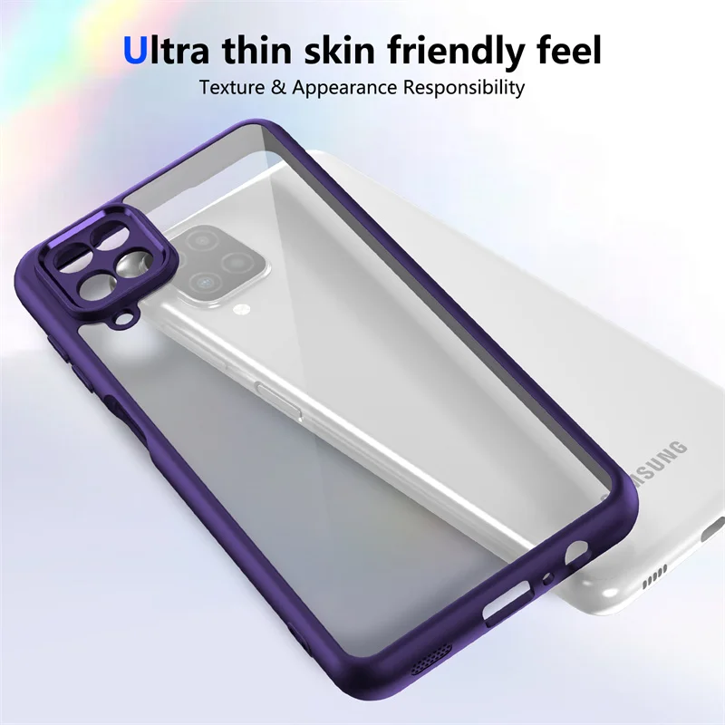 Shockproof Clear PC Back Cover with Silicone Protection