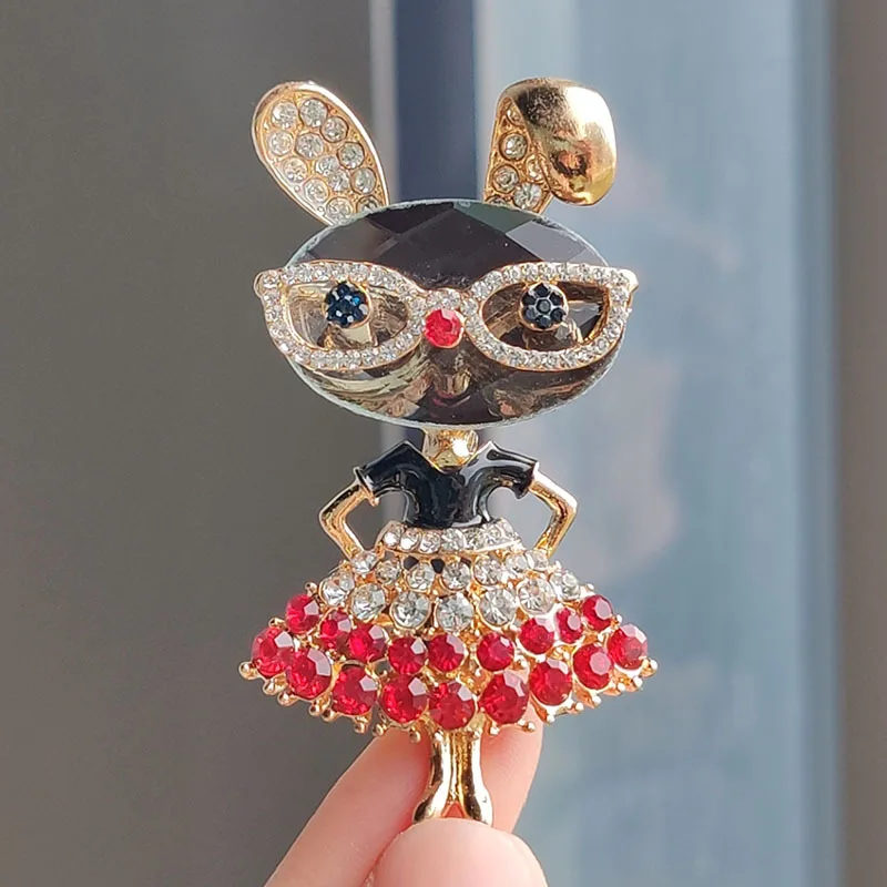 Broche Chat Hipster Avec Lunettes – Style Kawaii Harajuku, Plastique Original