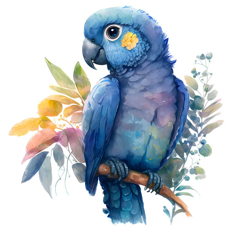 Hand painted Parrot Wall Sticker Home Decoration Toilet Living Room Cabinet Refrigerator Decals wall stickers wall sticker